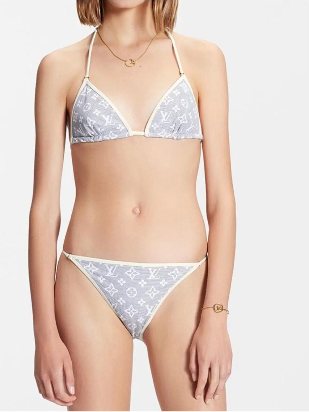 Louis Vuitton White Monogram Mesh Bikini Brief - Picture 3 of 4